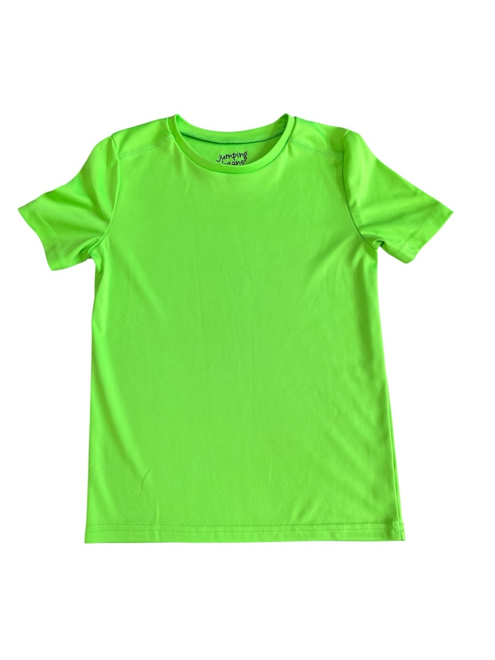 jumping beans Bright Lime Green Active Top, Size Youth 7